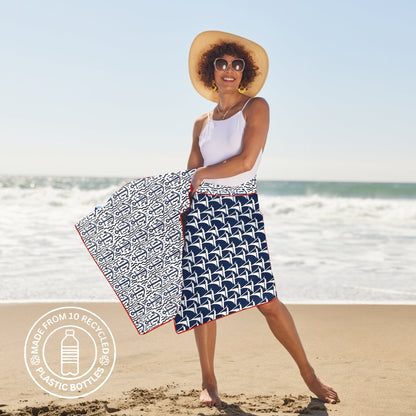 Sailboats Beach Towel Beach Towel - rockflowerpaper