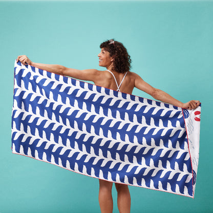 Blue Fin Reversible Eco Beach Towel Beach Towel - rockflowerpaper