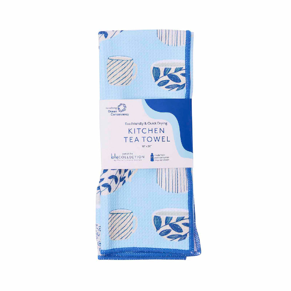 Teatime blu Kitchen Tea Towel Kitchen Towel - rockflowerpaper