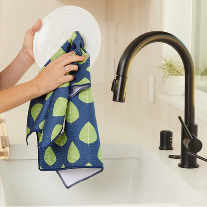 Aspen Leaves blu Kitchen Tea Towel Kitchen Towel - rockflowerpaper