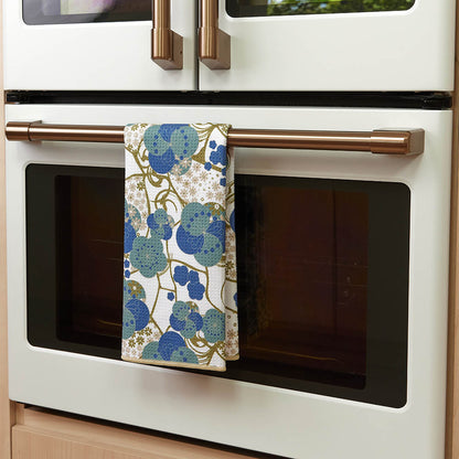 Kintsugi Blue blu Kitchen Tea Towel-Double Side Printed Kitchen Towel - rockflowerpaper