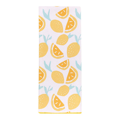 OUTLET Lemon Party blu Kitchen Tea Towel-Double-Sided Print pos-Kitchen Towel - rockflowerpaper