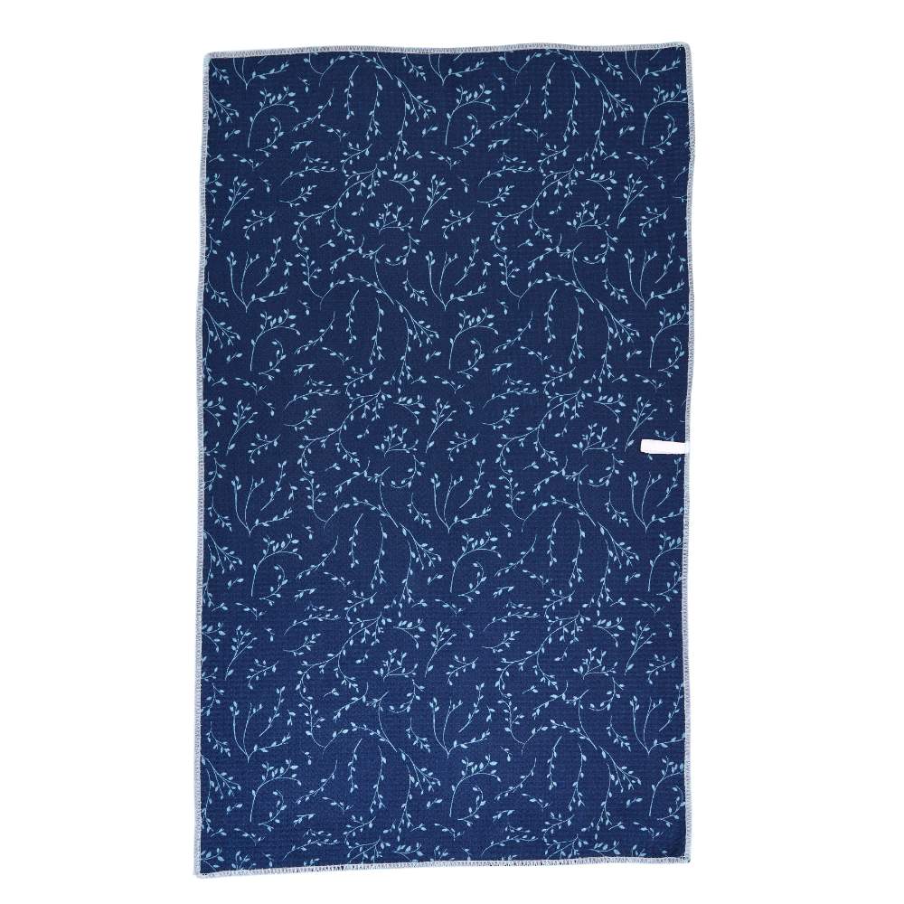 Chrysanthemum Bird blu Kitchen Tea Towel- Double-Sided Print Kitchen Towel - rockflowerpaper