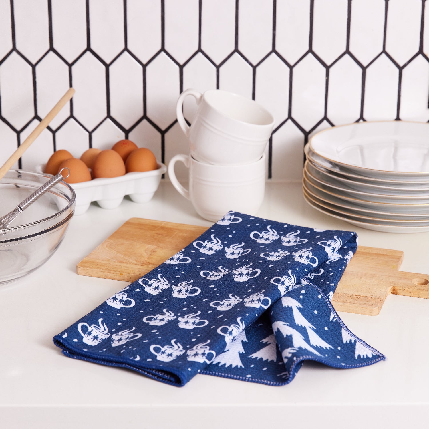 Nordic Mugs  Eco Kitchen Tea Towel