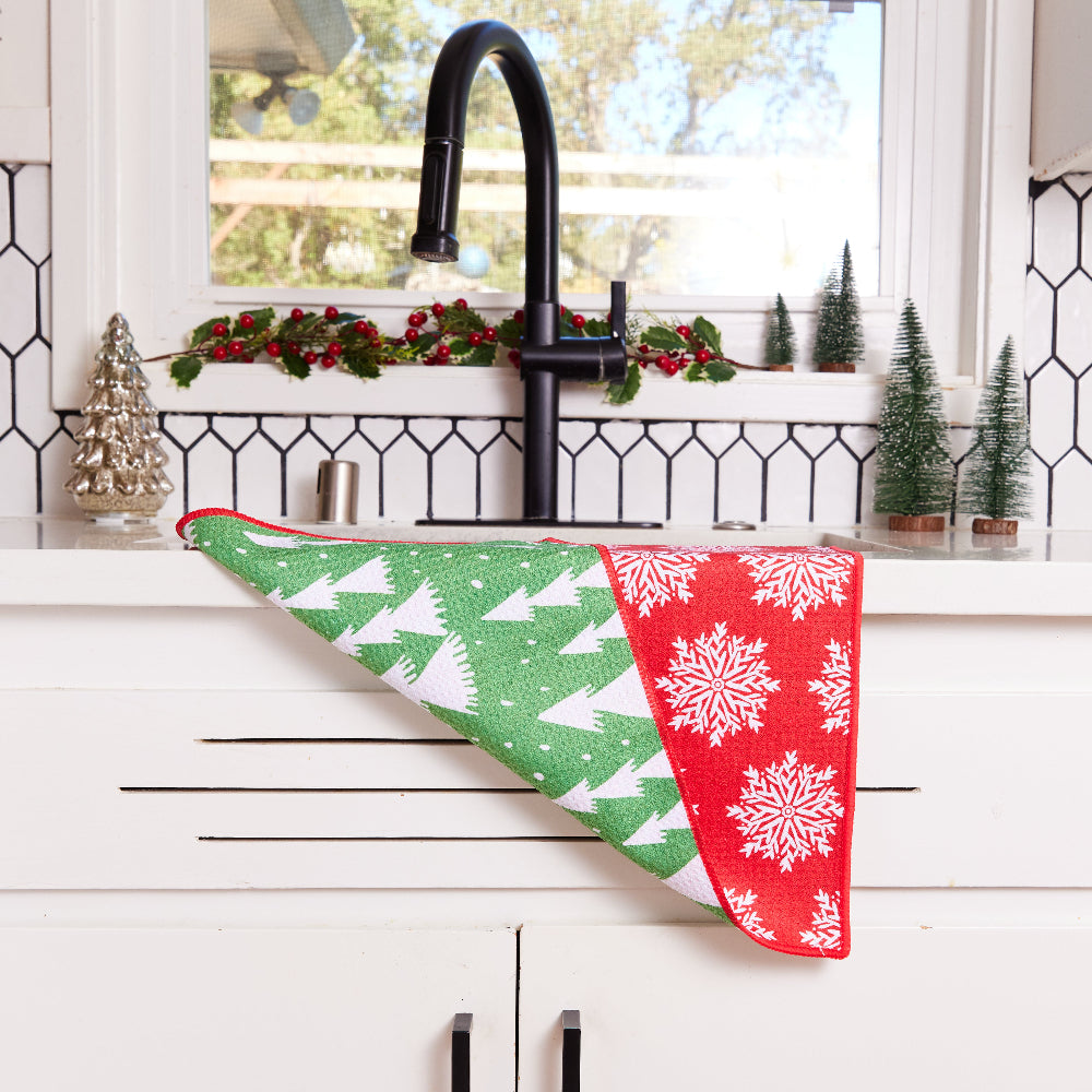 Snowflake blu Kitchen Tea Towel