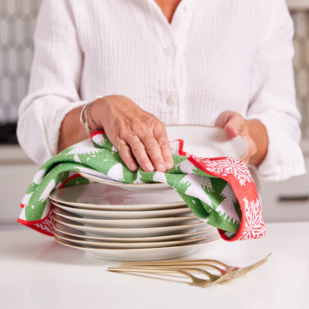 Snowflake blu Kitchen Tea Towel