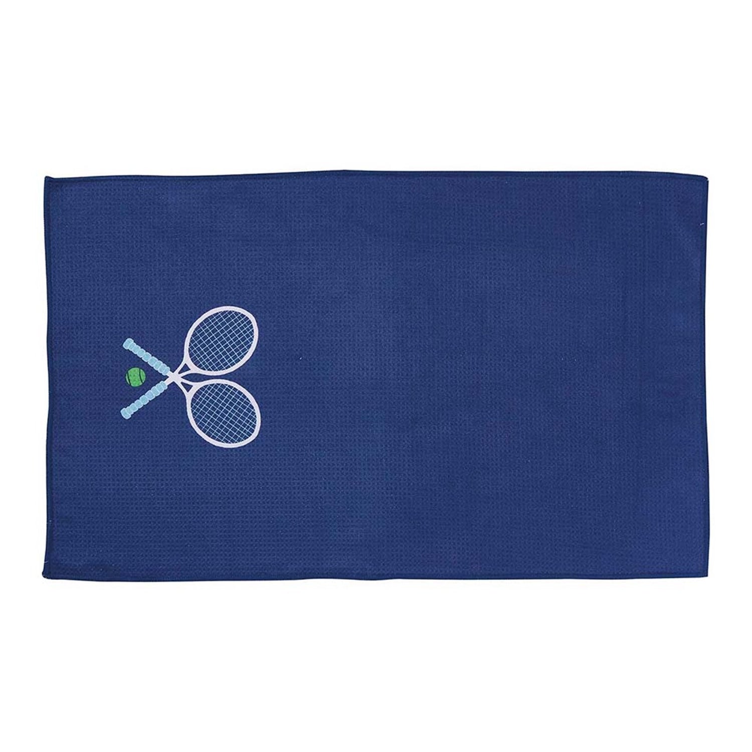 Tennis Solo Navy blu Kitchen Tea Towel-Double-Sided Print Kitchen Towel - rockflowerpaper