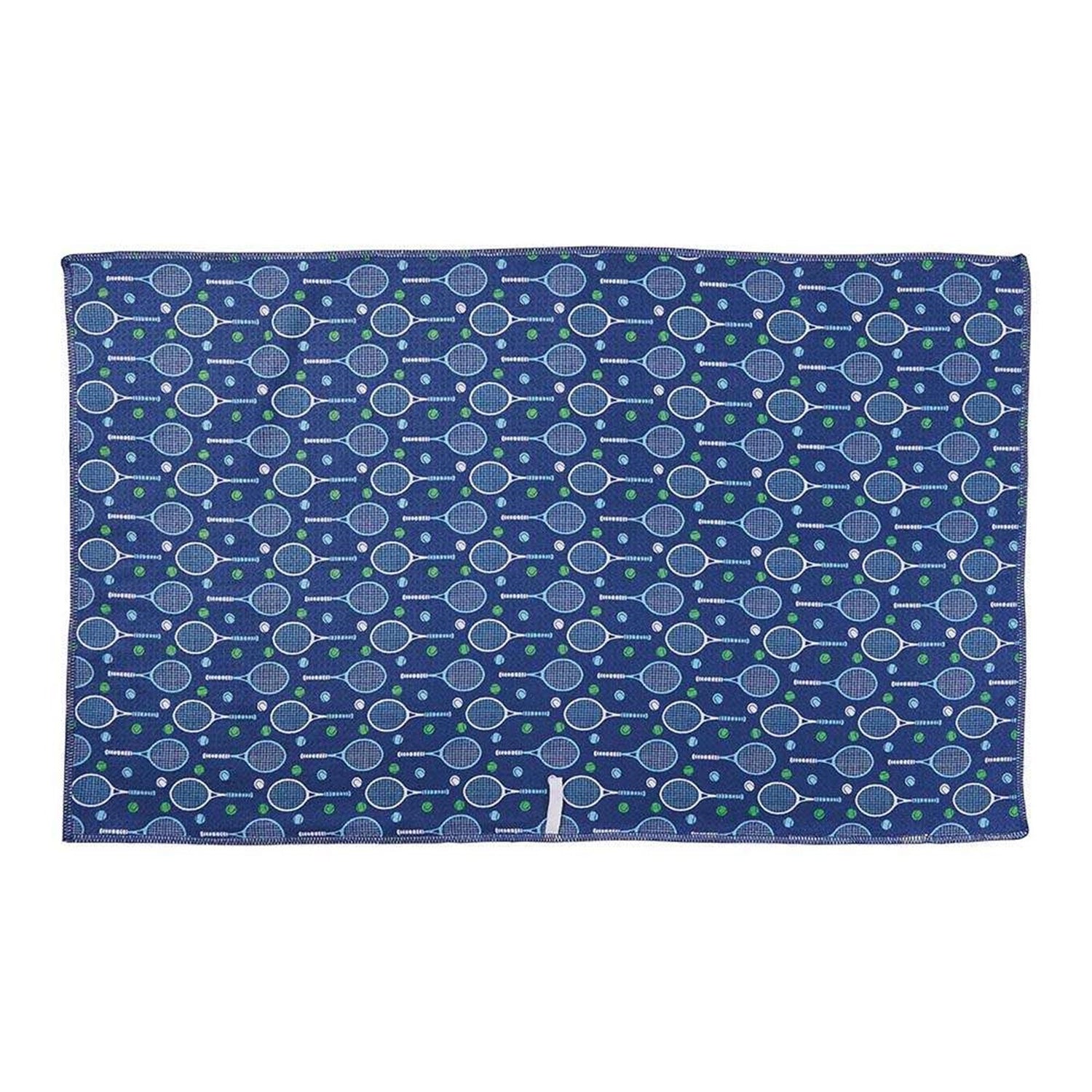 Tennis Solo Navy blu Kitchen Tea Towel-Double-Sided Print Kitchen Towel - rockflowerpaper