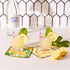 Lemon Blossoms blu Kitchen Reusable Cocktail Napkins Set of 8 Reusable Cocktail Napkin - rockflowerpaper