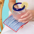 Lobster Waves blu Kitchen Reusable Cocktail Napkins Set of 8 Reusable Cocktail Napkin - rockflowerpaper