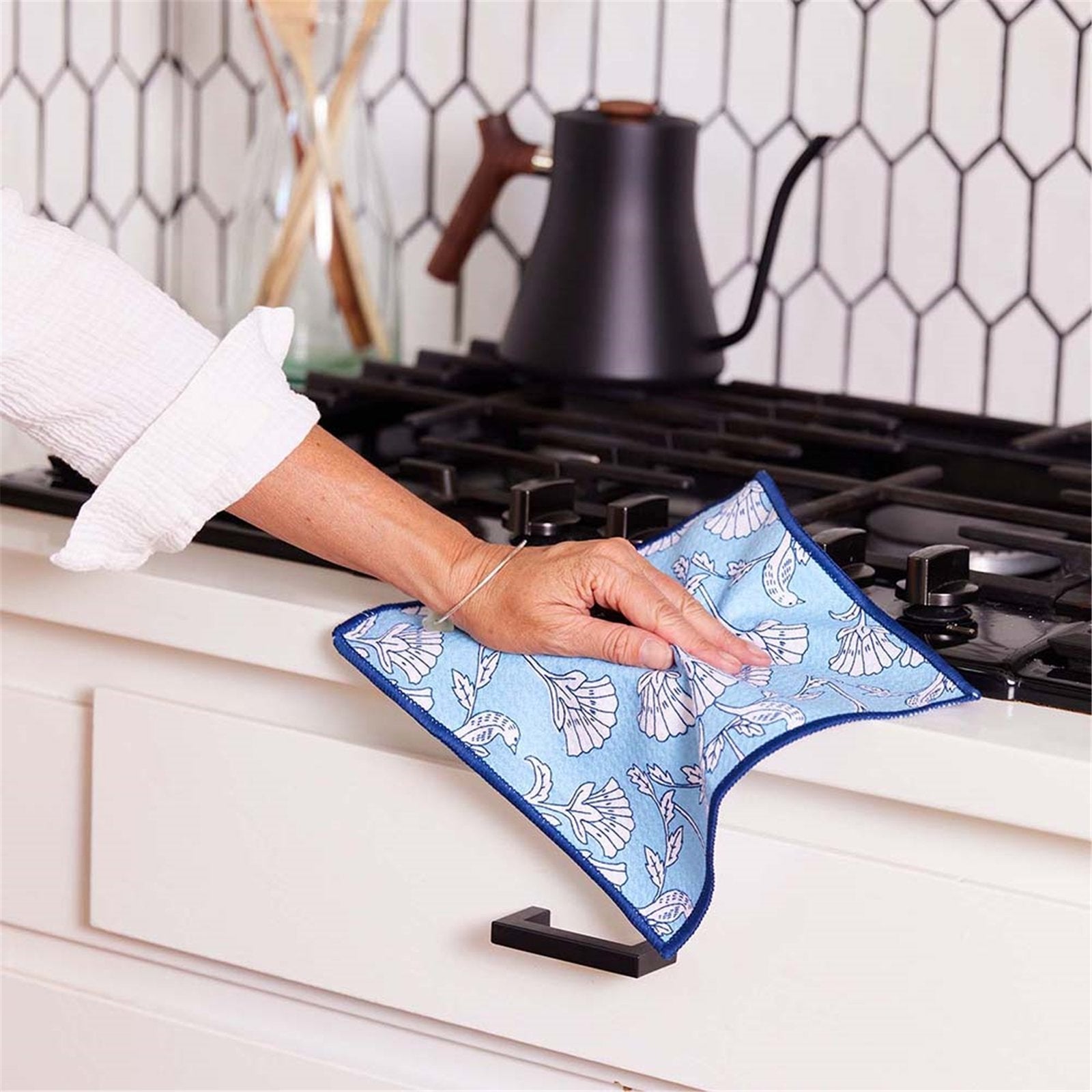 Sea Life blu Dish Cloth Set of 3 Reusable Dish Cloth - rockflowerpaper