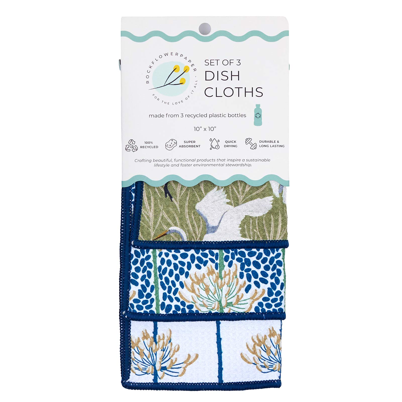 Egret &amp; Reed Eco Dish Cloth (Set of 3)