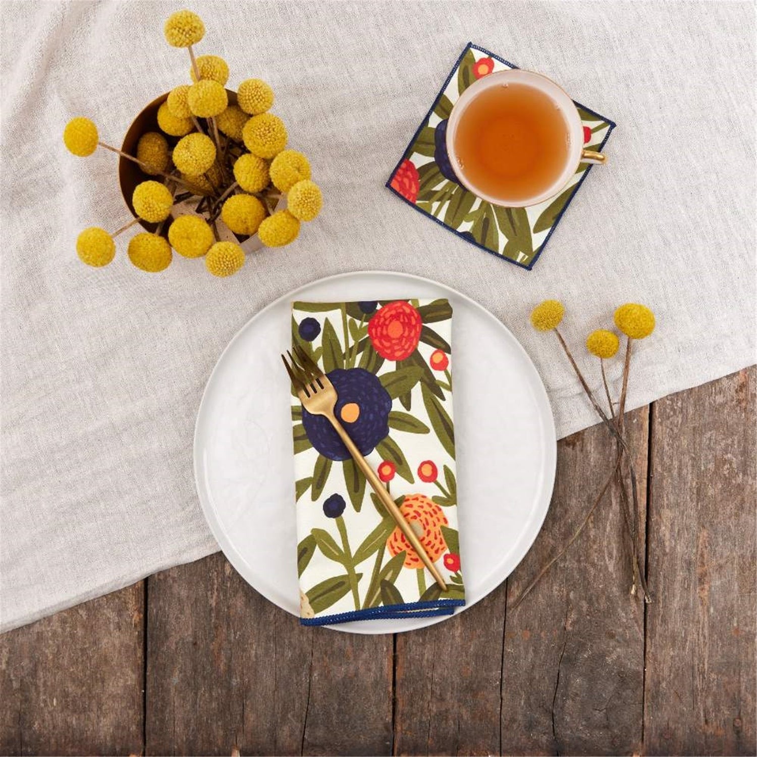 Harvest Sunshine blu Dinner Napkin Dinner Napkin - rockflowerpaper