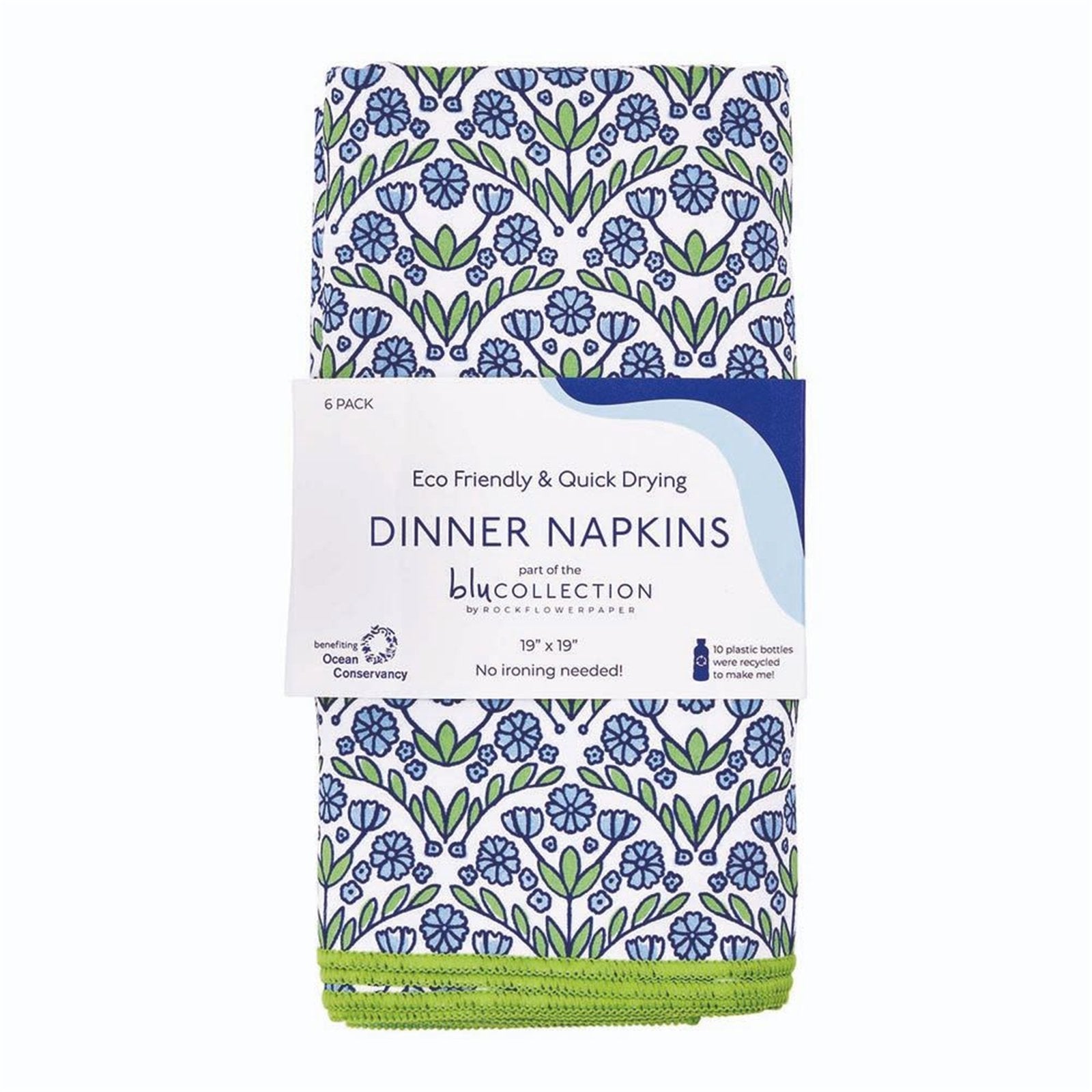 Blaire Blue blu Dinner Napkin Set of 6 Dinner Napkin - rockflowerpaper