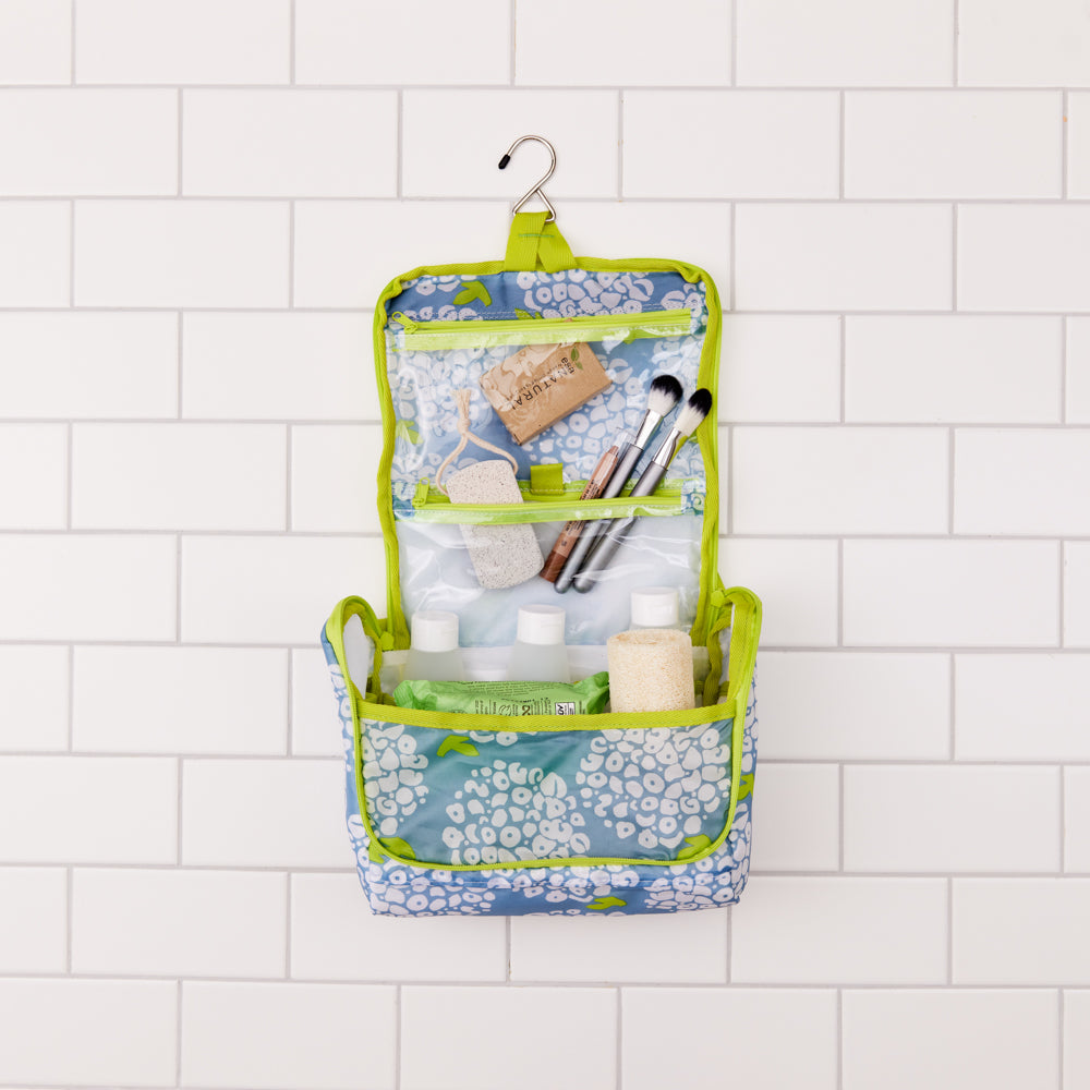 Hydrangea Hanging Toiletry Bag Hanging Toiletry Bag - rockflowerpaper