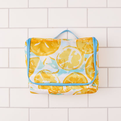 Lemon Slices Hanging Toiletry Bag Hanging Toiletry Bag - rockflowerpaper