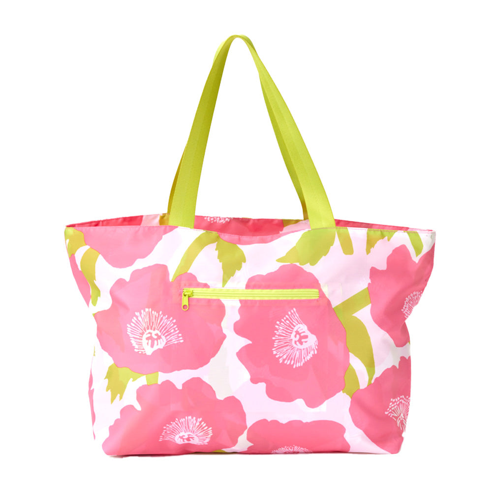 Poppies Pink Splash Proof Beach Bag Travel beach bag - rockflowerpaper