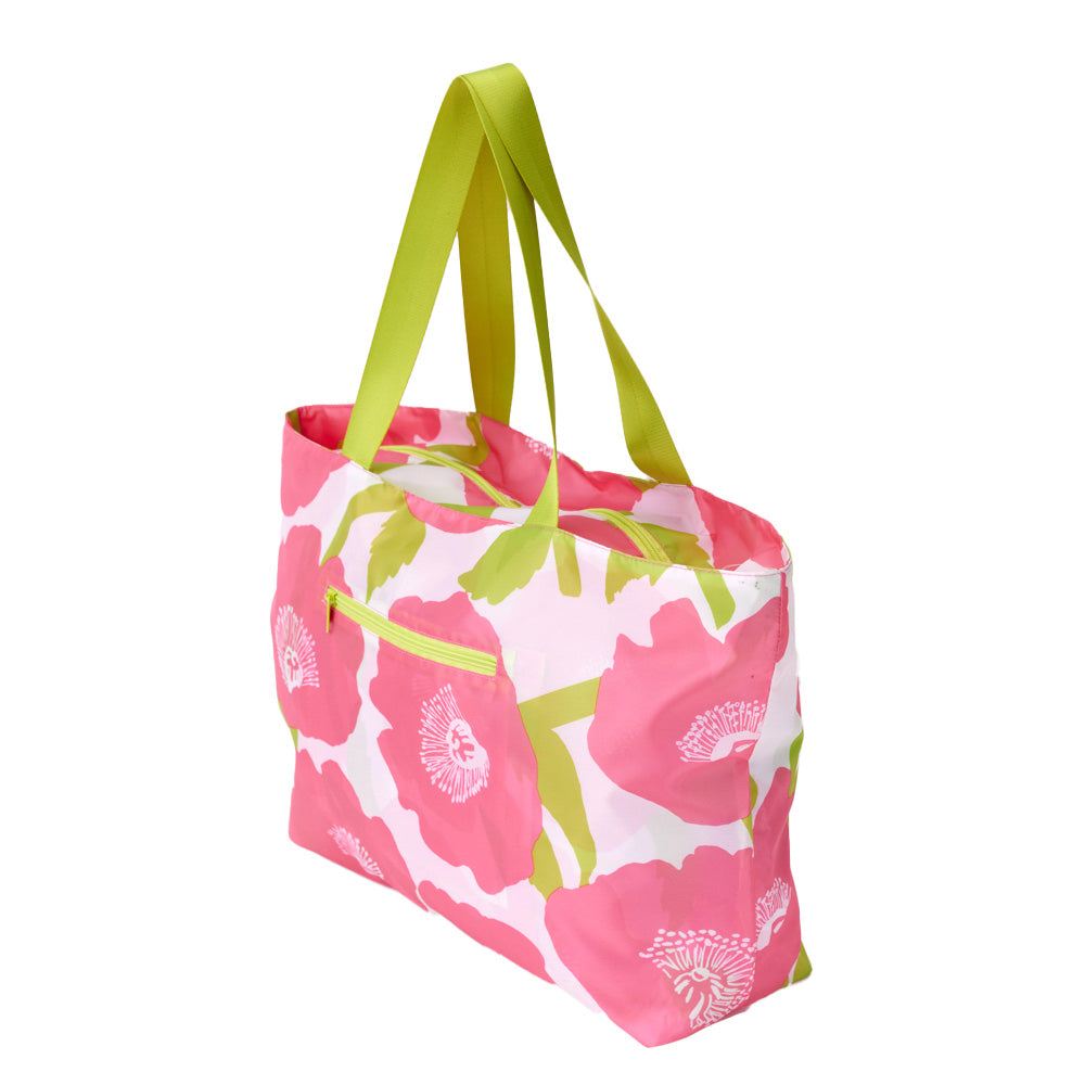 Poppies Pink Splash Proof Beach Bag Travel beach bag - rockflowerpaper