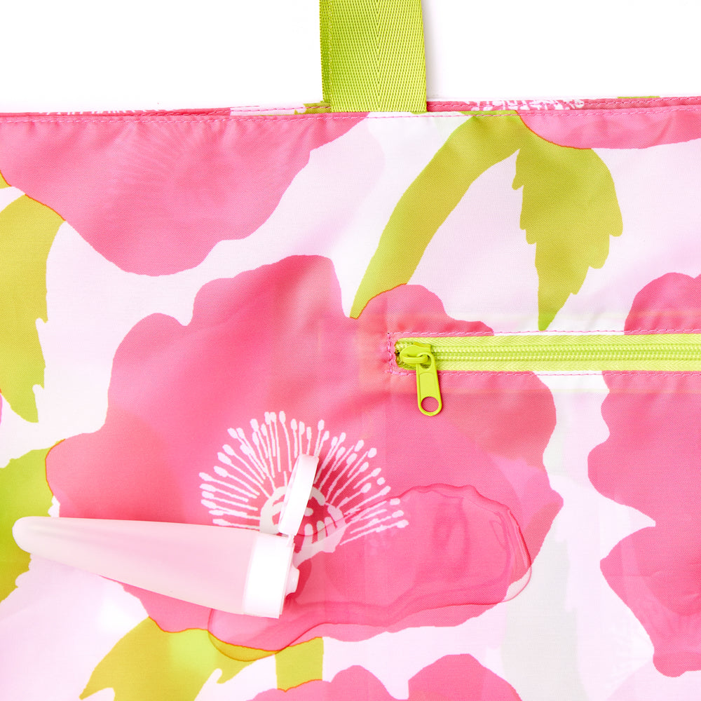 Poppies Pink Splash Proof Beach Bag Travel beach bag - rockflowerpaper