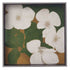 White Dogwood 15" Square Lacquer Art Serving Tray Tray - rockflowerpaper