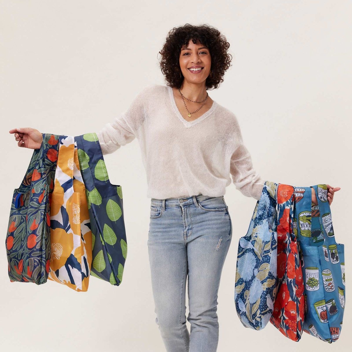 Poppies Blu Bag Reusable Shopping Bag - Machine Washable Reusable Shopping Bag - rockflowerpaper