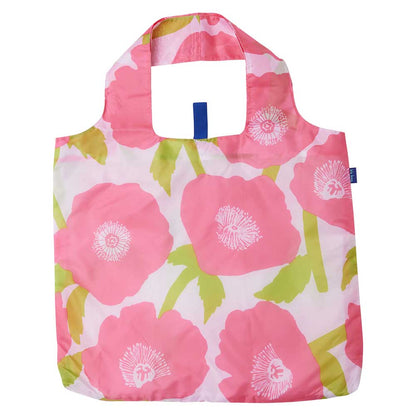 Poppies Pink blu Bag Reusable Shopping Bag-Machine washable Reusable Shopping Bag - rockflowerpaper
