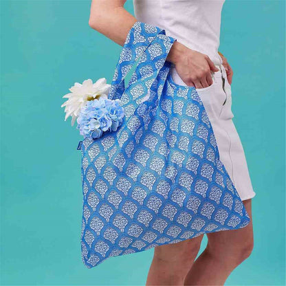 Fifer Blue blu Reusable Shopping Bag-Machine washable Reusable Shopping Bag - rockflowerpaper