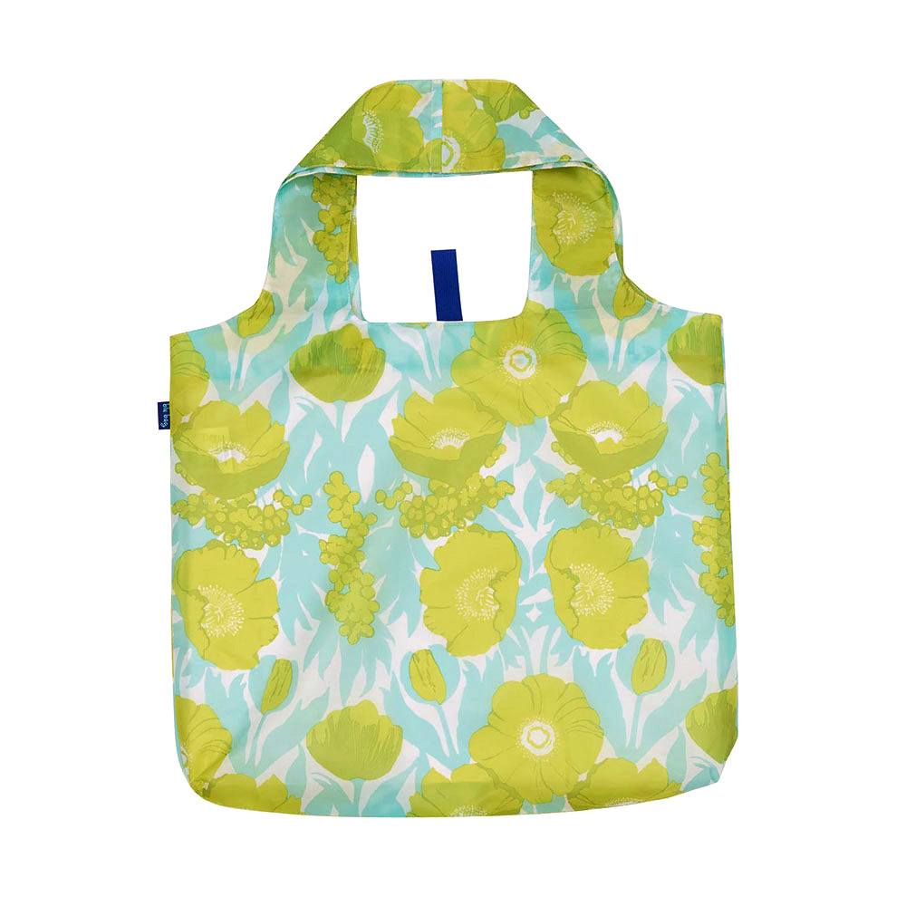 Icelandic Poppies Ocean blu Reusable Shopping Bag-Machine washable Reusable Shopping Bag - rockflowerpaper