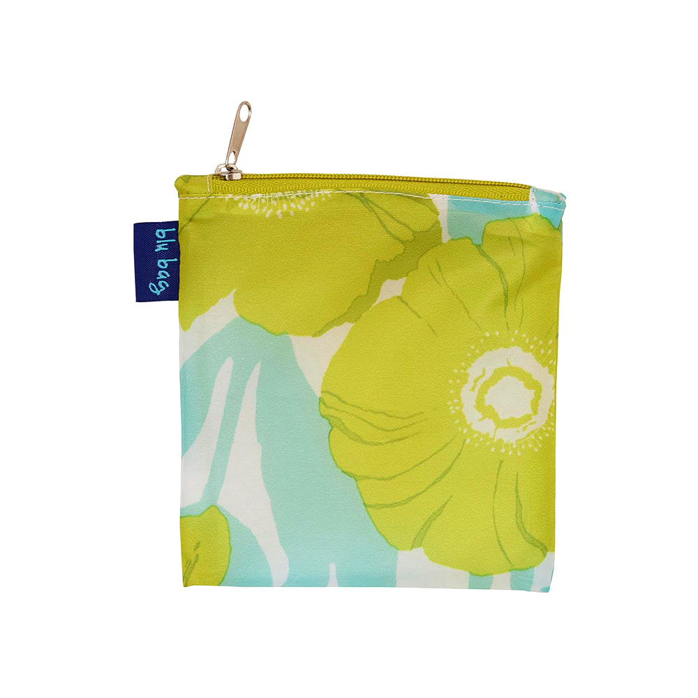 Icelandic Poppies Ocean blu Reusable Shopping Bag-Machine washable Reusable Shopping Bag - rockflowerpaper