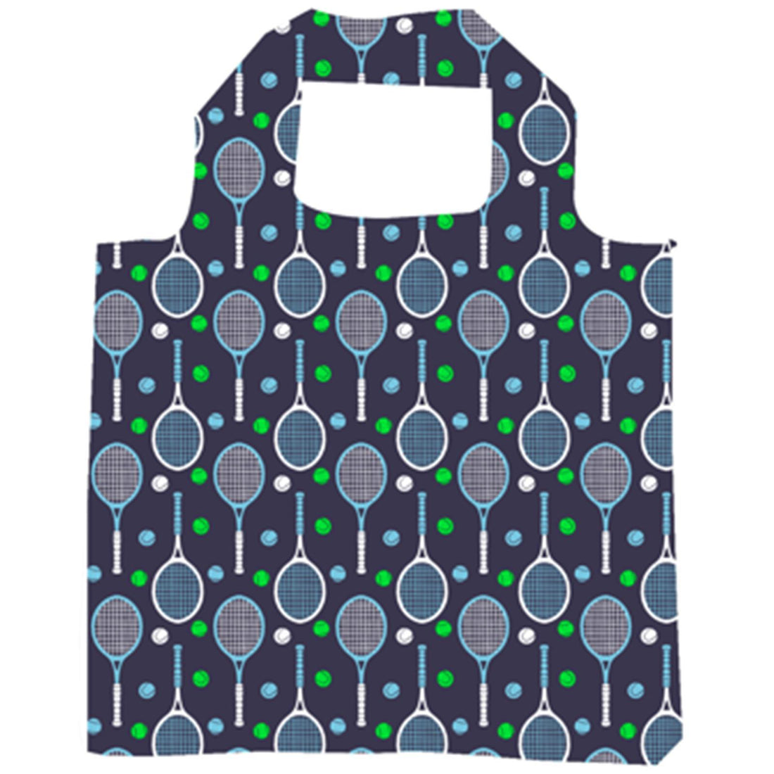 Tennis Navy blu Reusable Shopping Bag-Machine washable Reusable Shopping Bag - rockflowerpaper