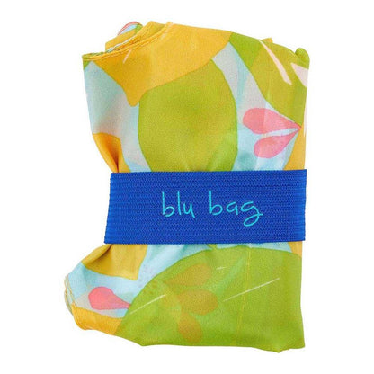 Lemon Blossoms blu Reusable Shopping Bag-Machine washable Reusable Shopping Bag - rockflowerpaper