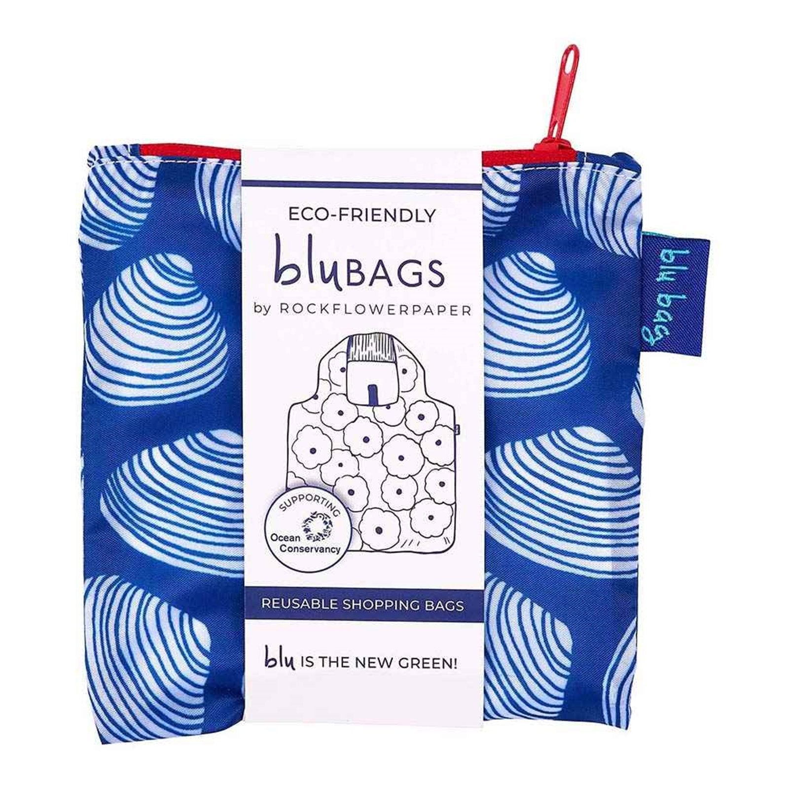 Clamshells Navy blu Reusable Shopping Bag-Machine washable Reusable Shopping Bag - rockflowerpaper