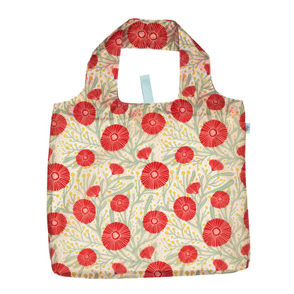 Camellia Bouquet  blu Reusable Shopping Bag