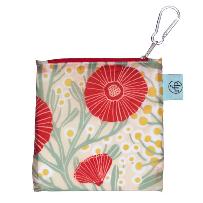 Camellia Bouquet  blu Reusable Shopping Bag
