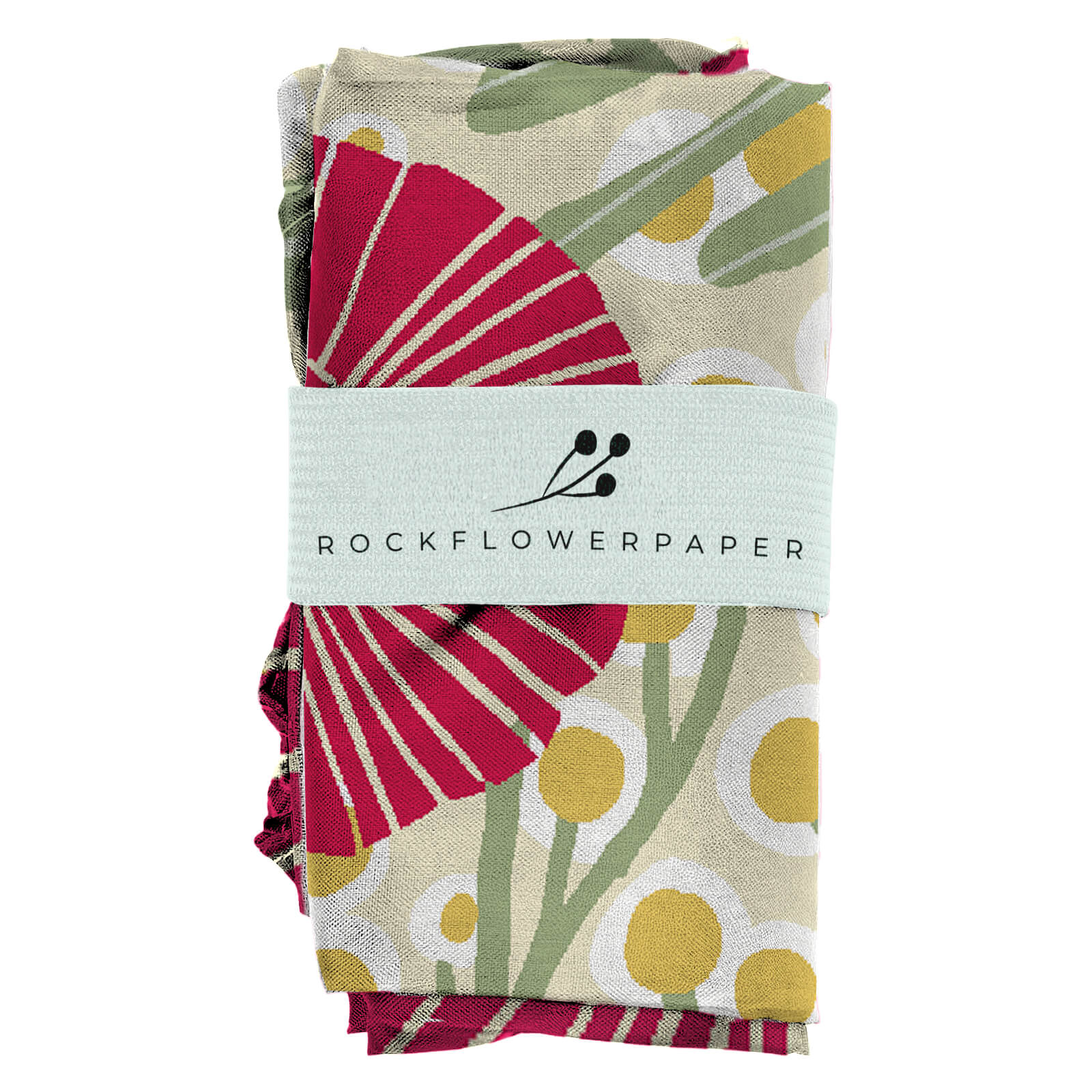 Camellia Bouquet  blu Reusable Shopping Bag