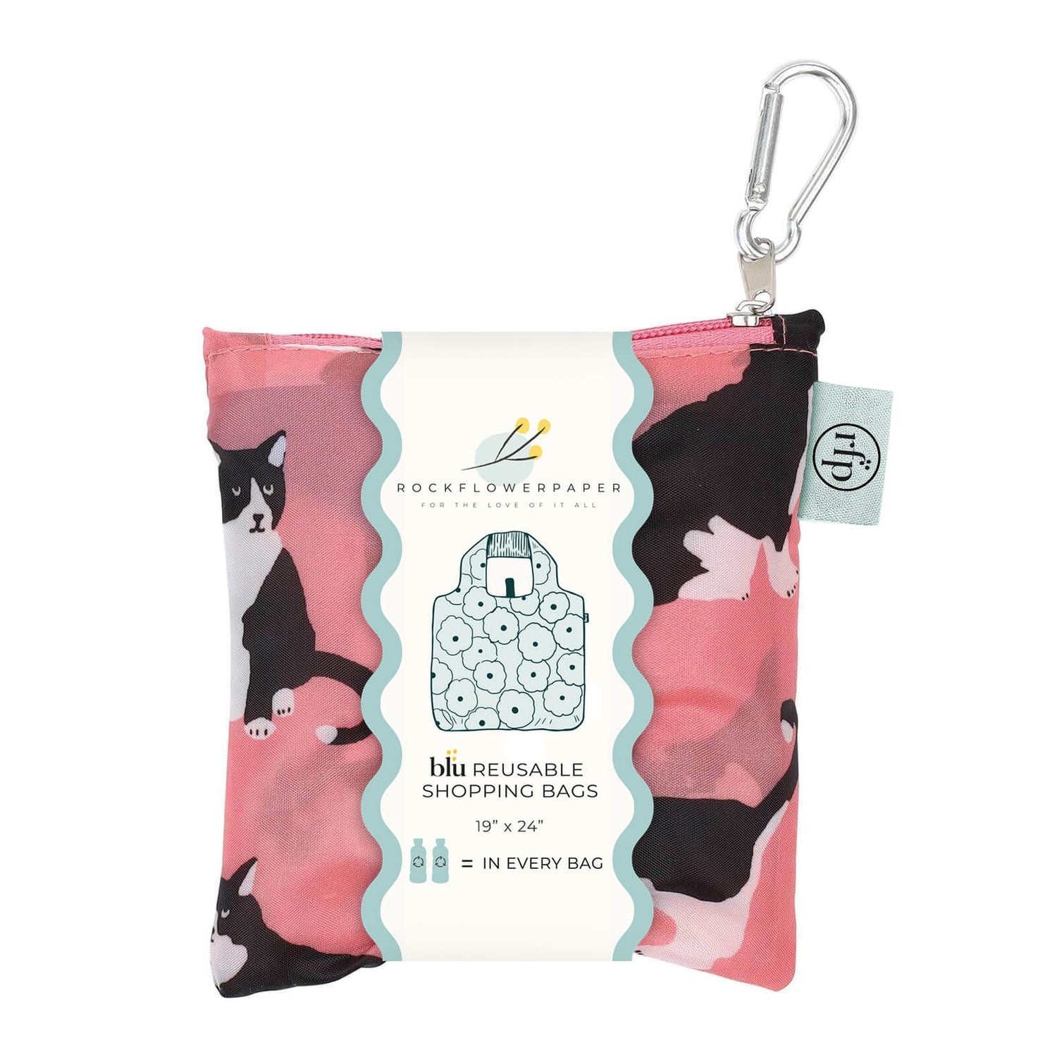 Kitties blu Reusable Shopping Bag