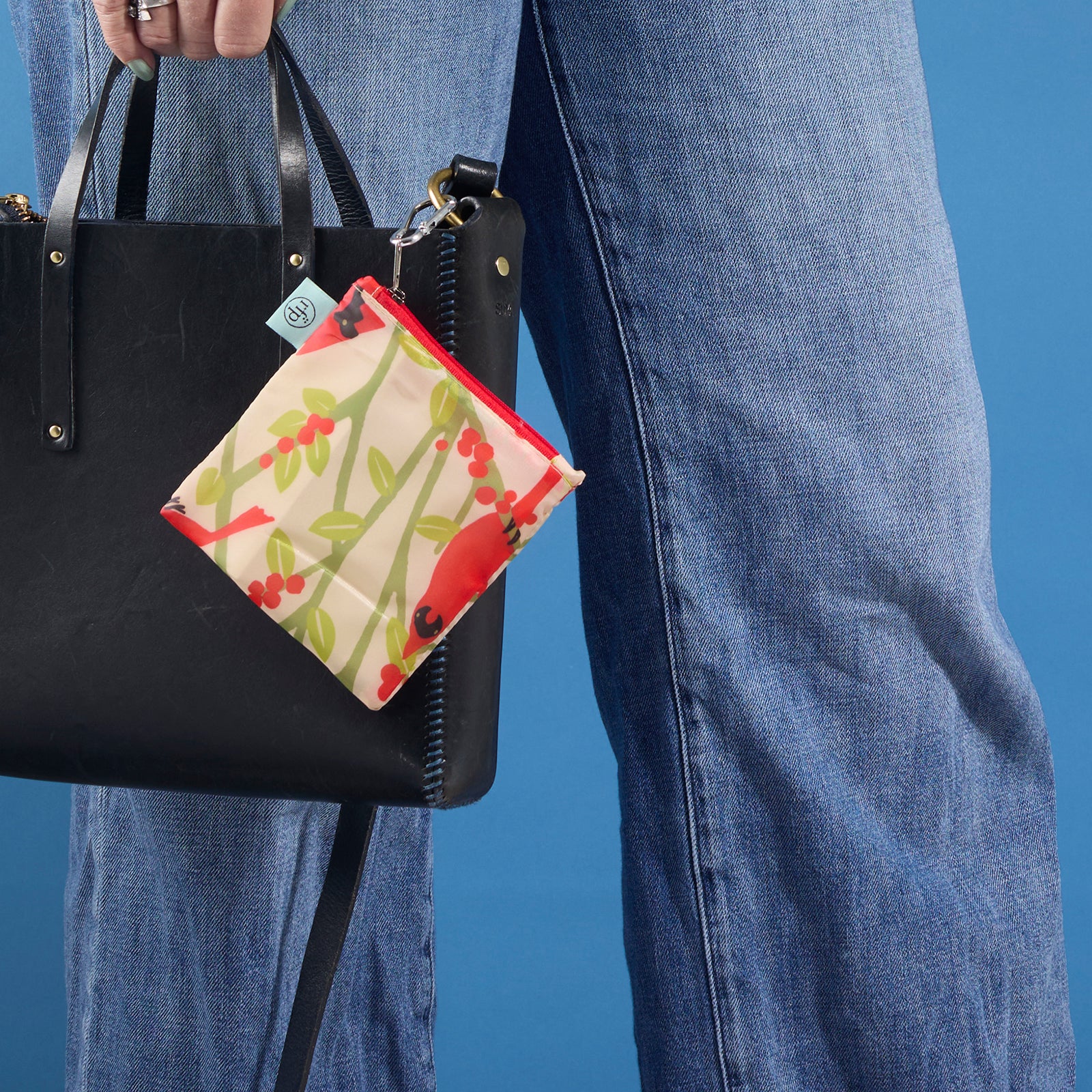 Cardinal Birds  blu Reusable Shopping Bag