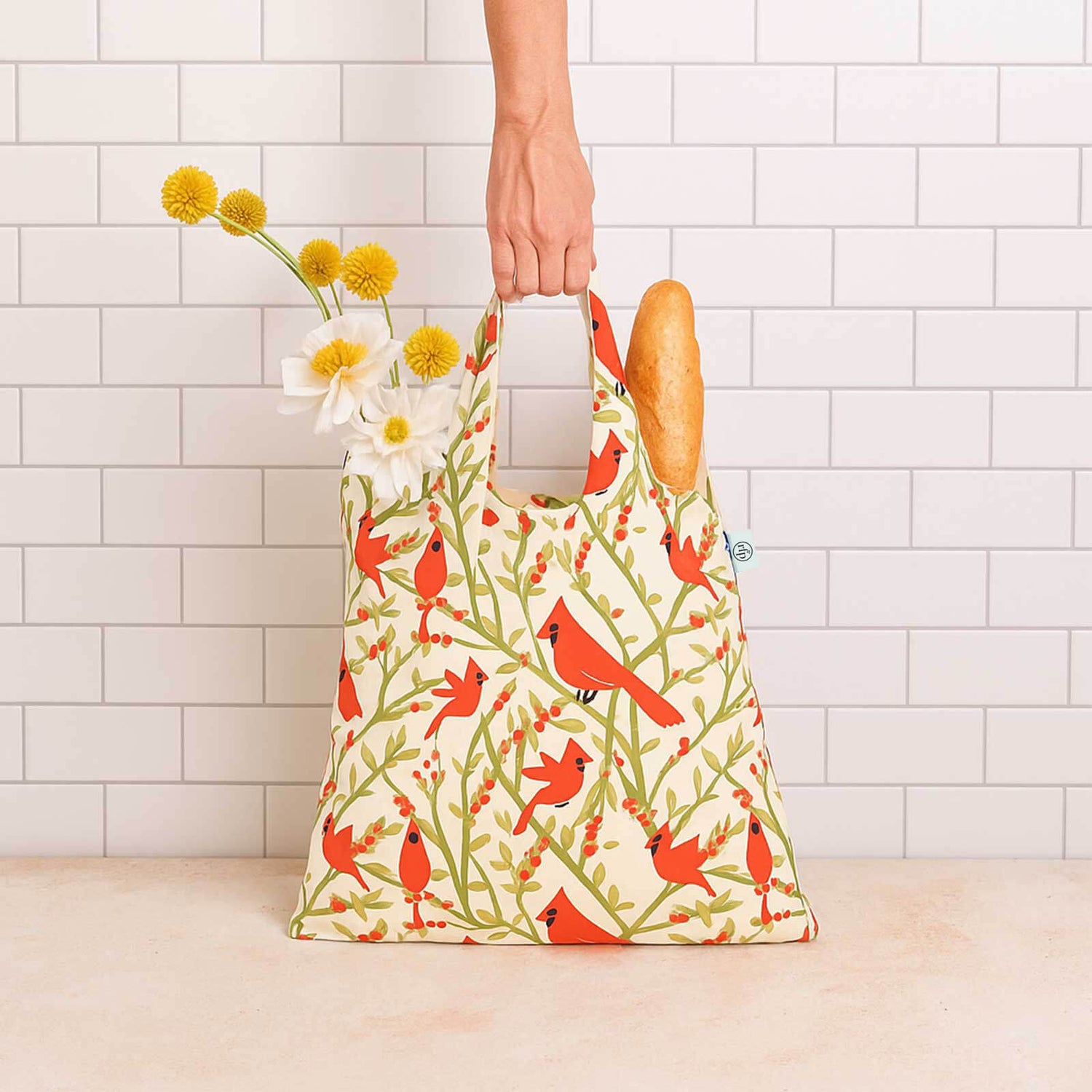 Cardinal Birds  blu Reusable Shopping Bag