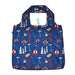 Nordic Ski Navy  blu Reusable Shopping Bag