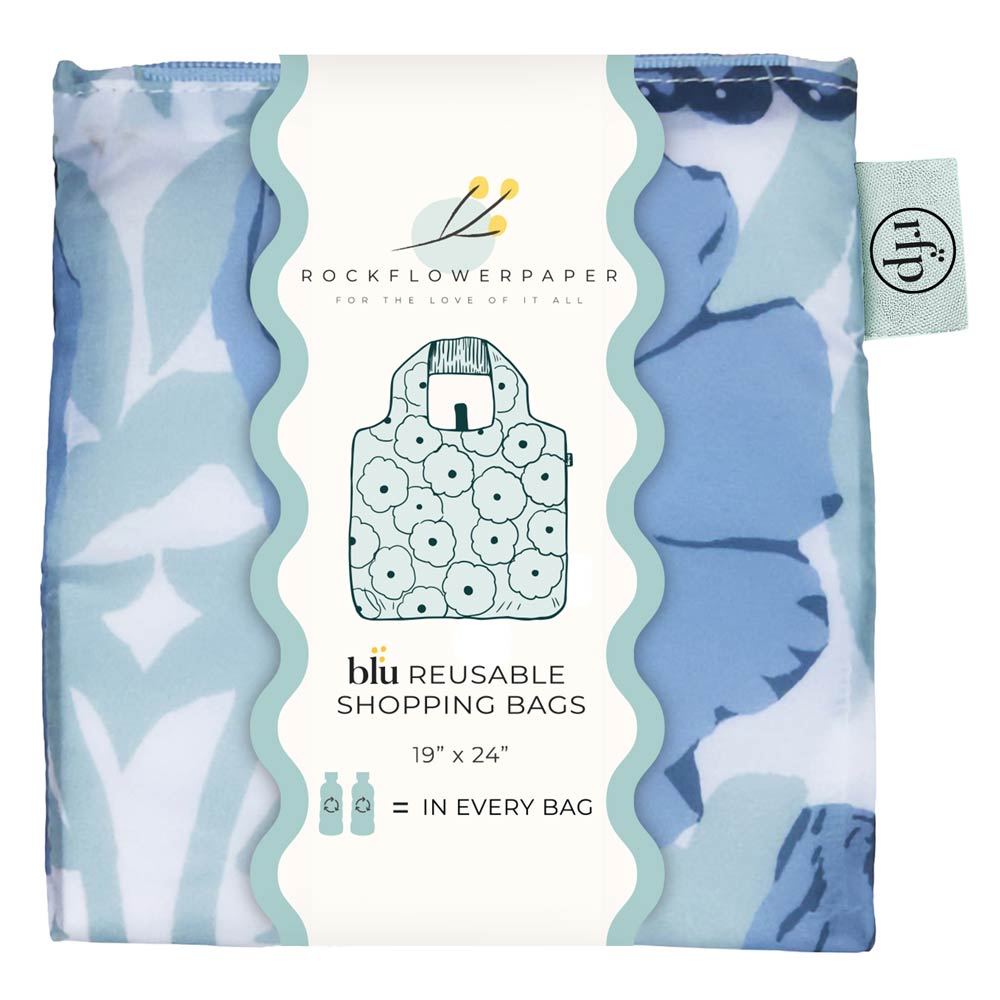 Icelandic Poppies  blu Reusable Shopping Bag