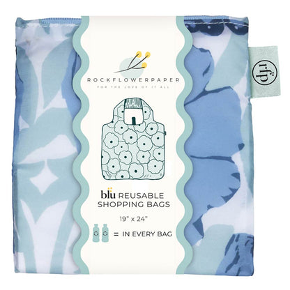 Icelandic Poppies  blu Reusable Shopping Bag