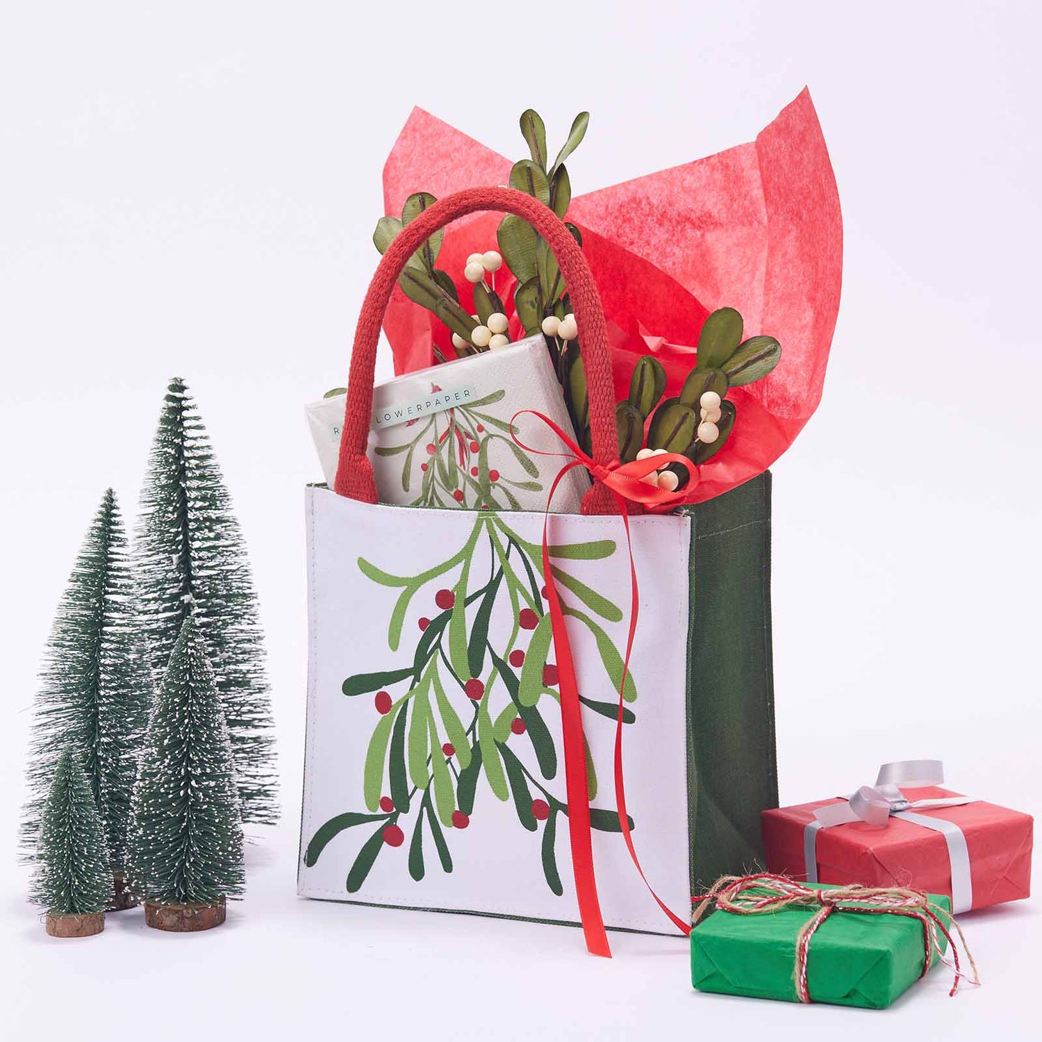 Mistletoe Itsy Bitsy Gift Bag Gift Bag - rockflowerpaper