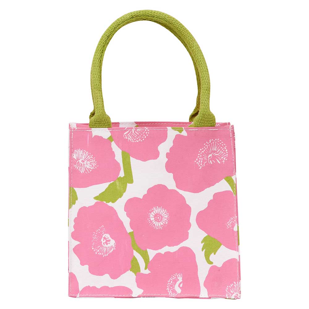 Poppies Pink Reusable Itsy Bitsy Gift Bag Gift Bag - rockflowerpaper