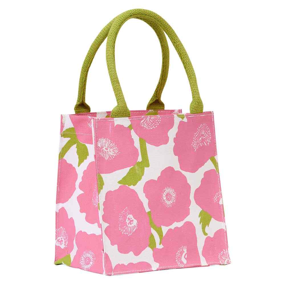Poppies Pink Reusable Itsy Bitsy Gift Bag Gift Bag - rockflowerpaper