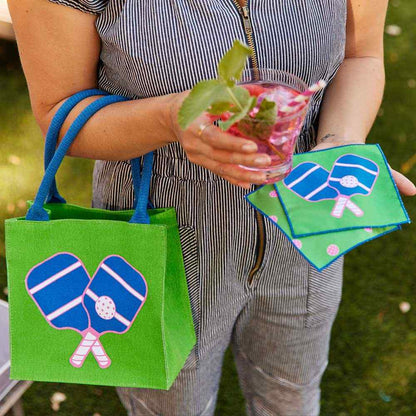 Pickleball Green Reusable Itsy Bitsy Gift Bag Gift Bag - rockflowerpaper