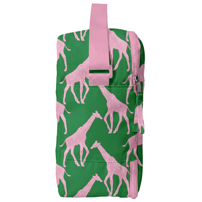 Giraffe Pink &amp; Green Lunch Tote