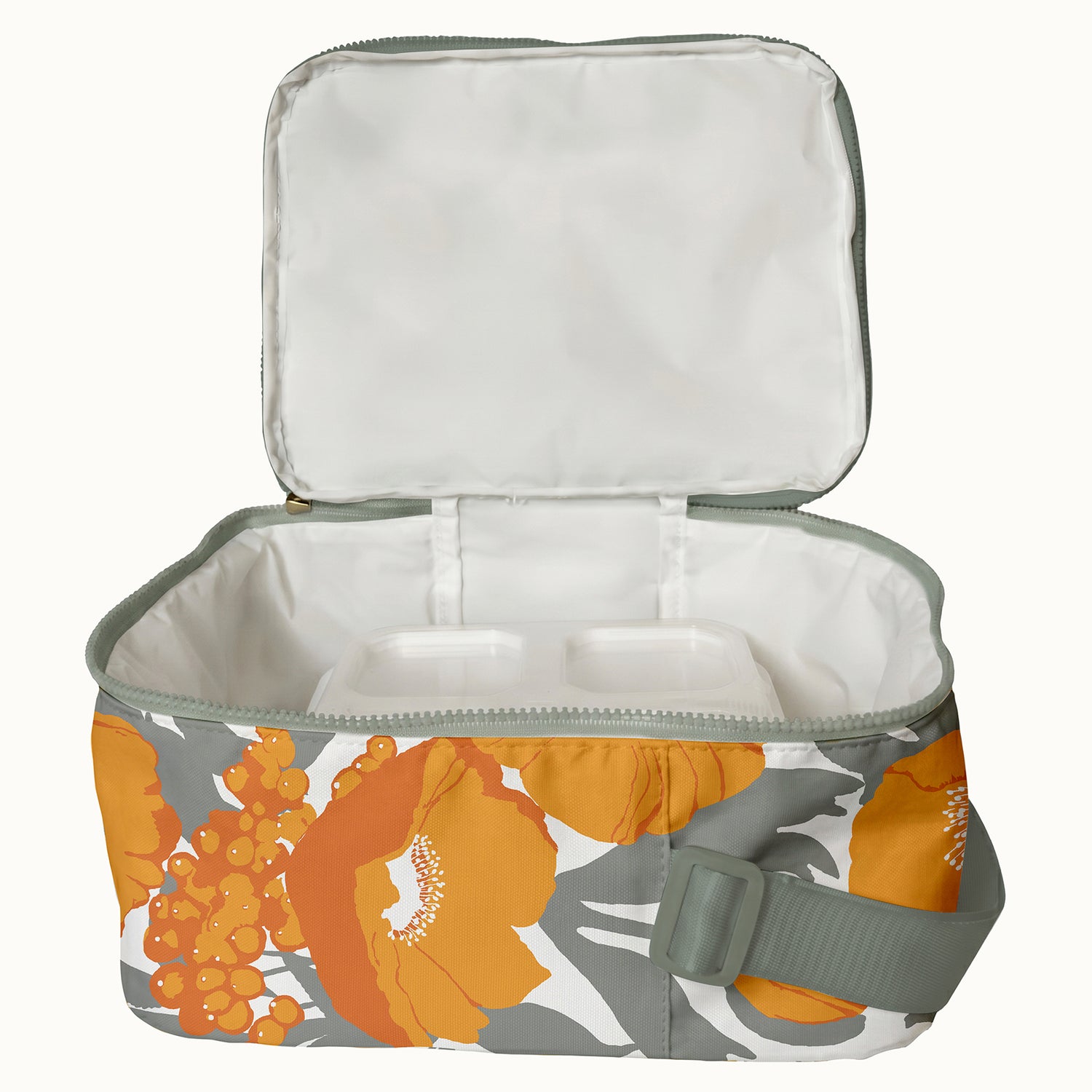 Icelandic Poppies Gold Lunch Tote