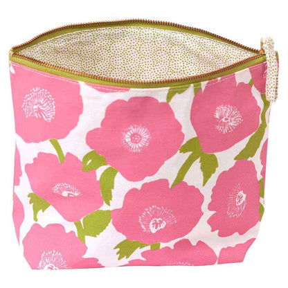 Poppies Pink Pouch Large Pouch - rockflowerpaper