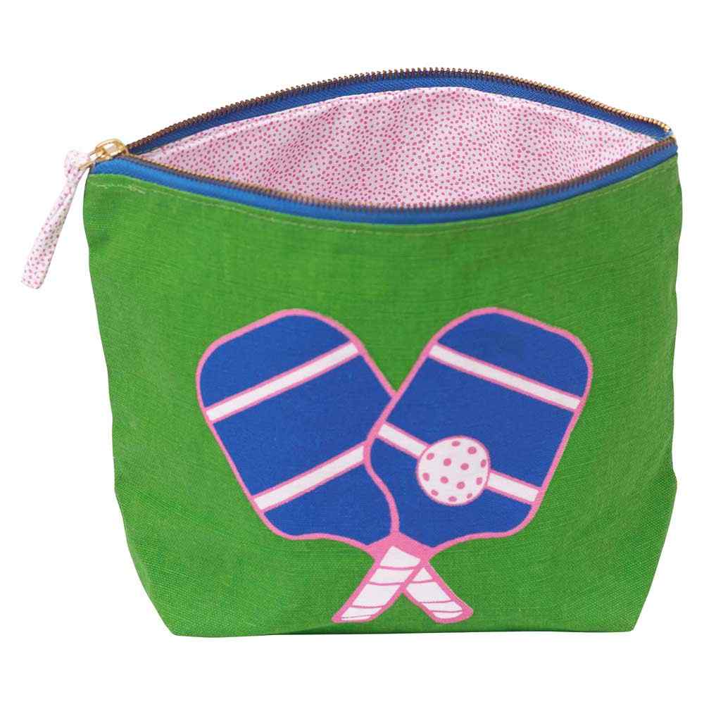 Pickleball Green Pouch Large Pouch - rockflowerpaper