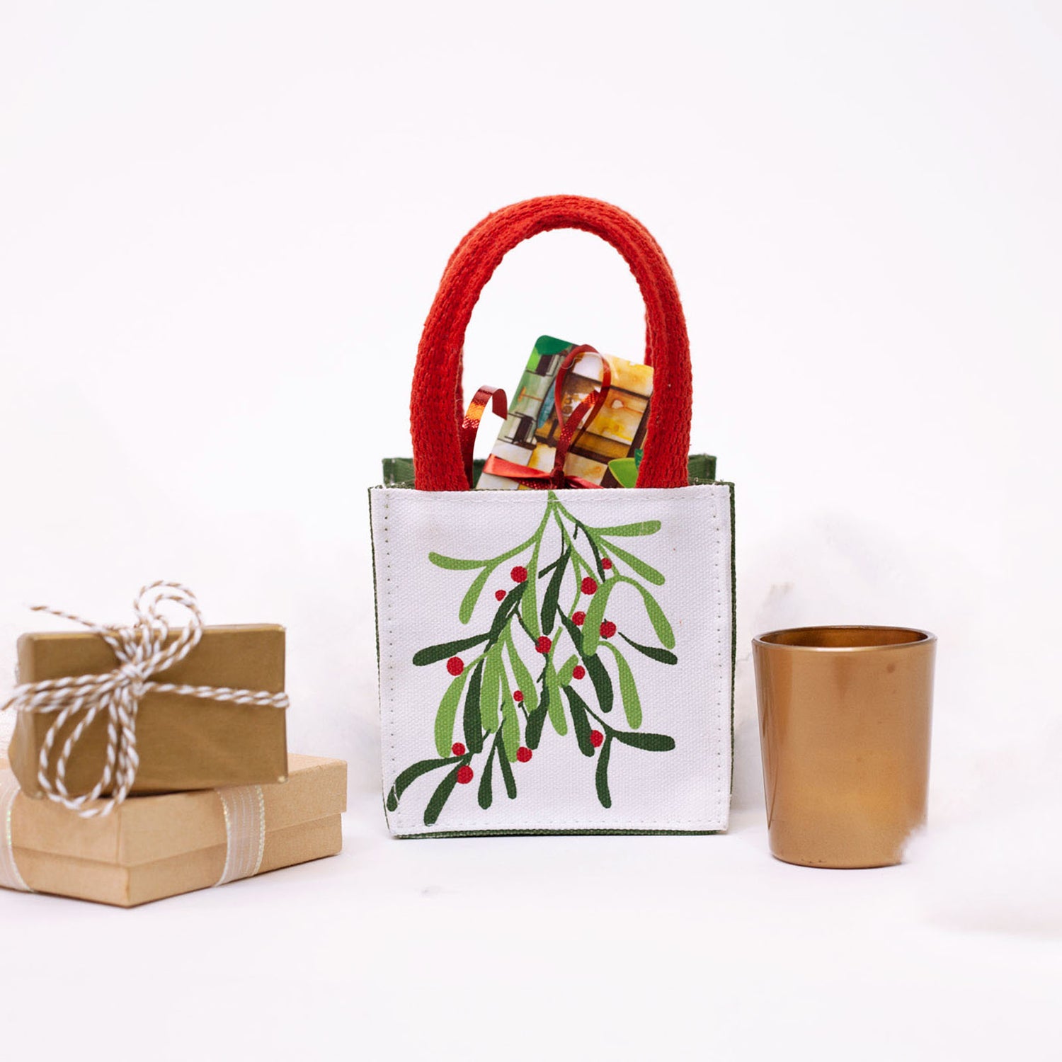 Mistletoe Small Itsy Bitsy Gift Bag Gift Bag - rockflowerpaper